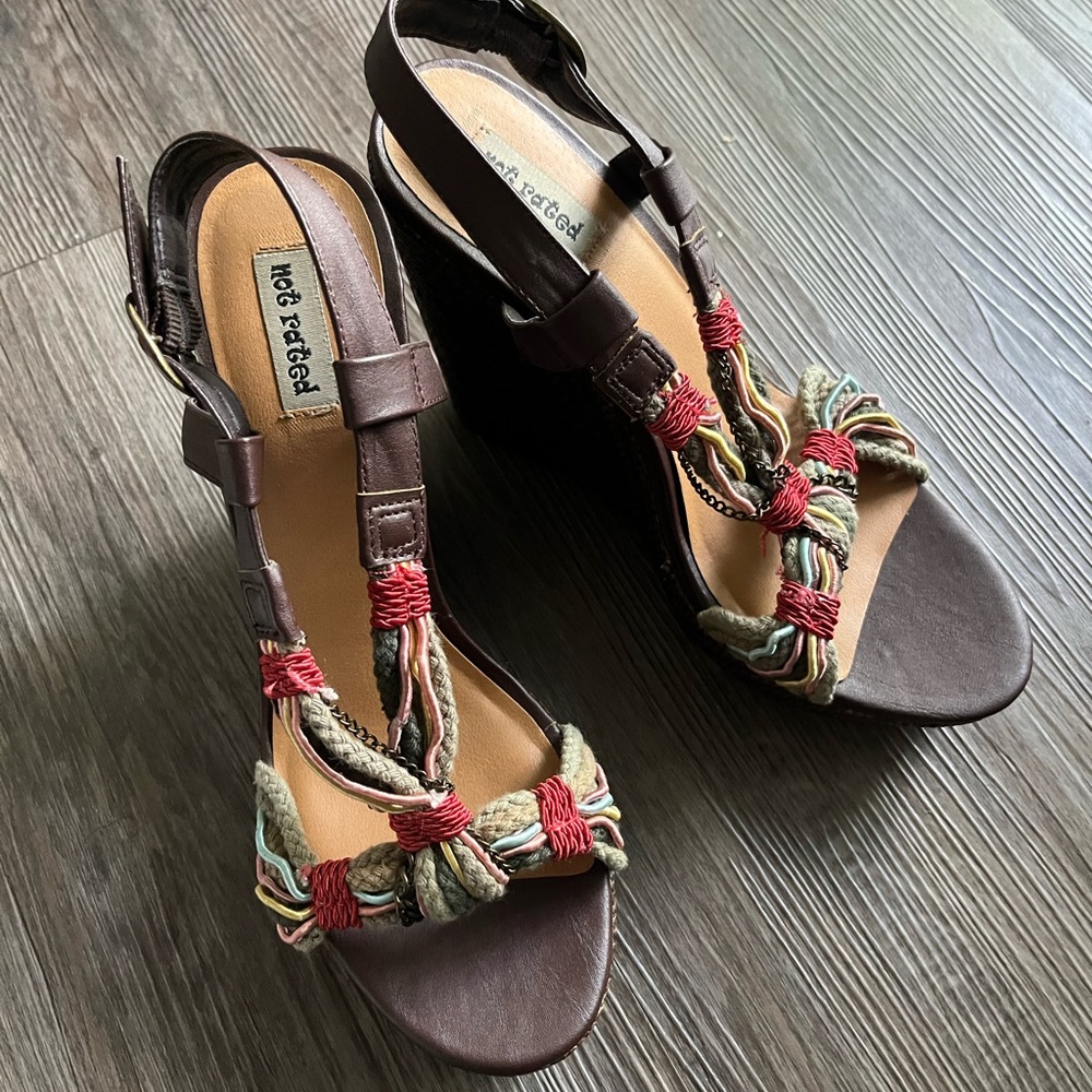 Not Rated, Mai Tai Chocolate Wedge Sandal, 10